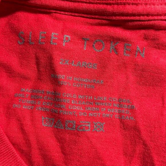 Sleep Token Men's Unisex Moon Filigree Graphic Red Band T-Shirt 2XL XXL NWOT - Picture 3 of 3